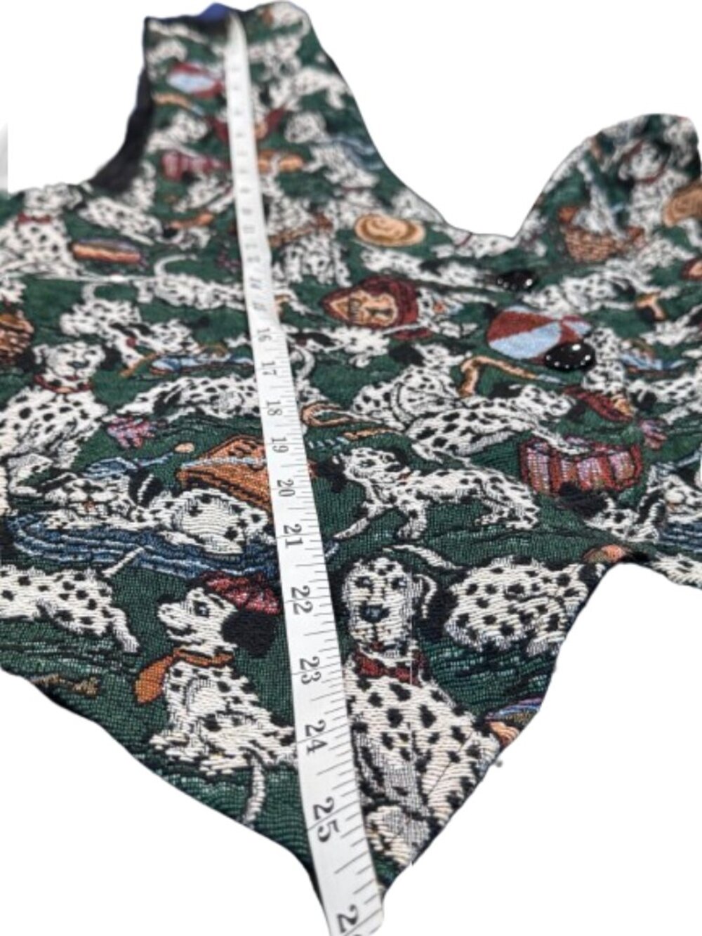 VTG Casual Corner & Co Dalmatian Women’s Vest Button Up Green Multicolor (1XL) - Picture 15 of 16